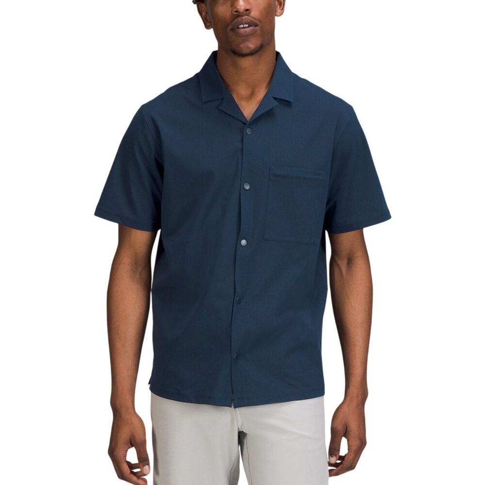 Lululemon Lightweight Navy Airing Easy Camp Collar Shirt Size S
